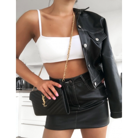 Faux Leather Skirt