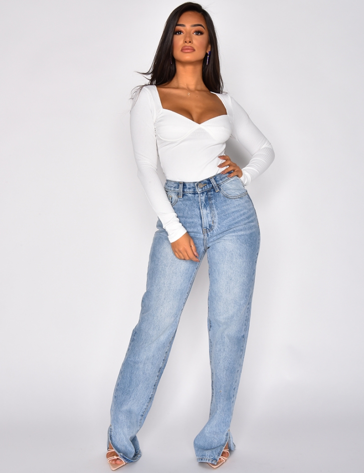 Jeans a fentes aux chevilles Jeans taille haute Jeans Industry