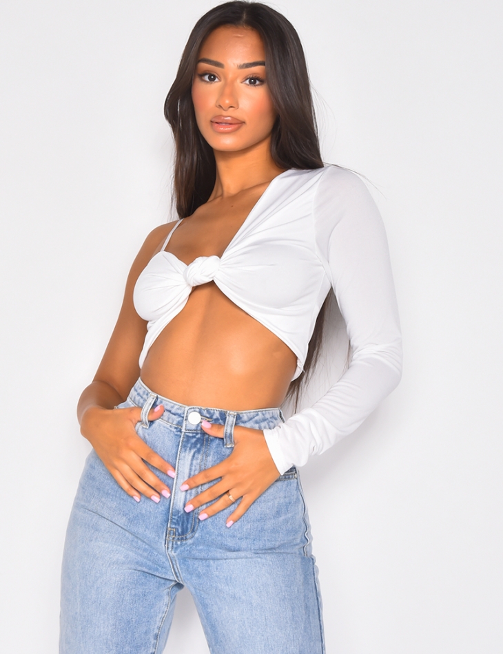 Crop-top à une manche