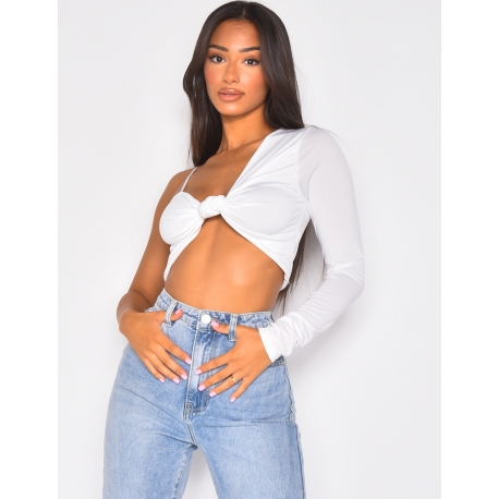 Crop-top à une manche