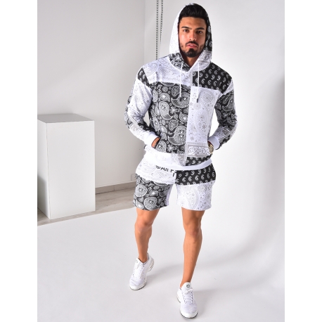 Ensemble sweat et short motif bandana