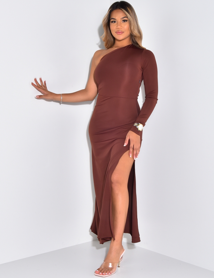 Robe longue asymétrique