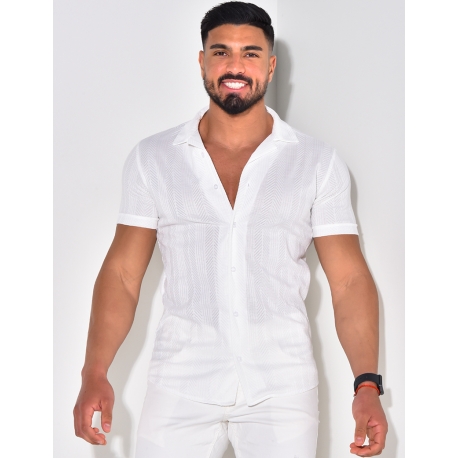 Chemise manches courtes texturé