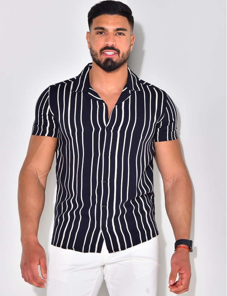 Chemise homme à rayure sale