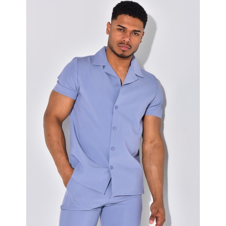 Chemise uni manche courtes