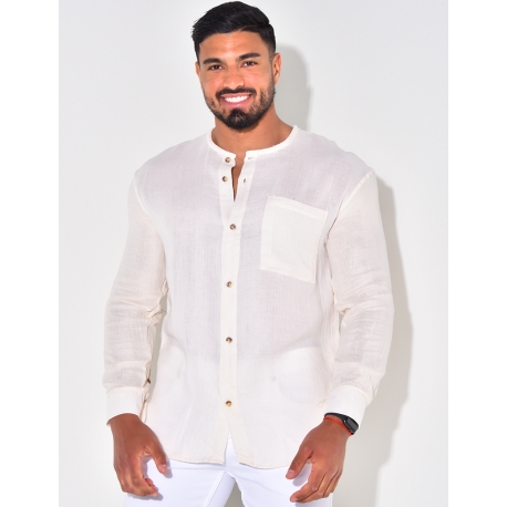 Chemise fine col rond