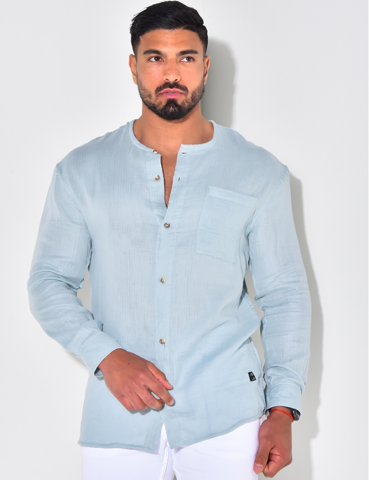 Chemise fine col rond