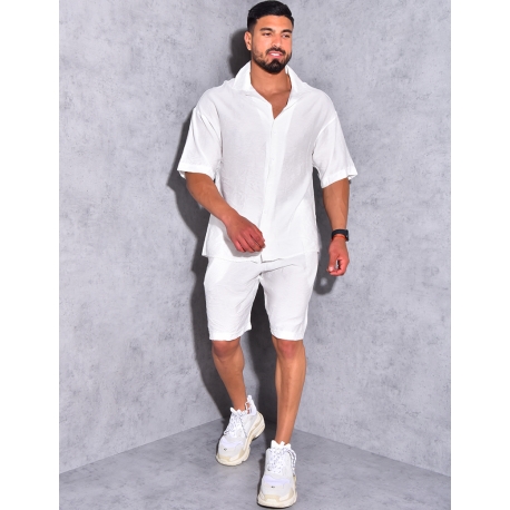 Ensemble short et chemise fluide