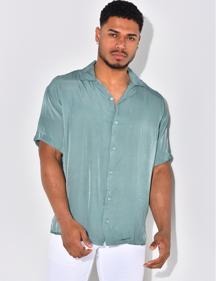 Chemise fluide irisée homme