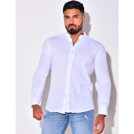 Chemise manche longues à petit col