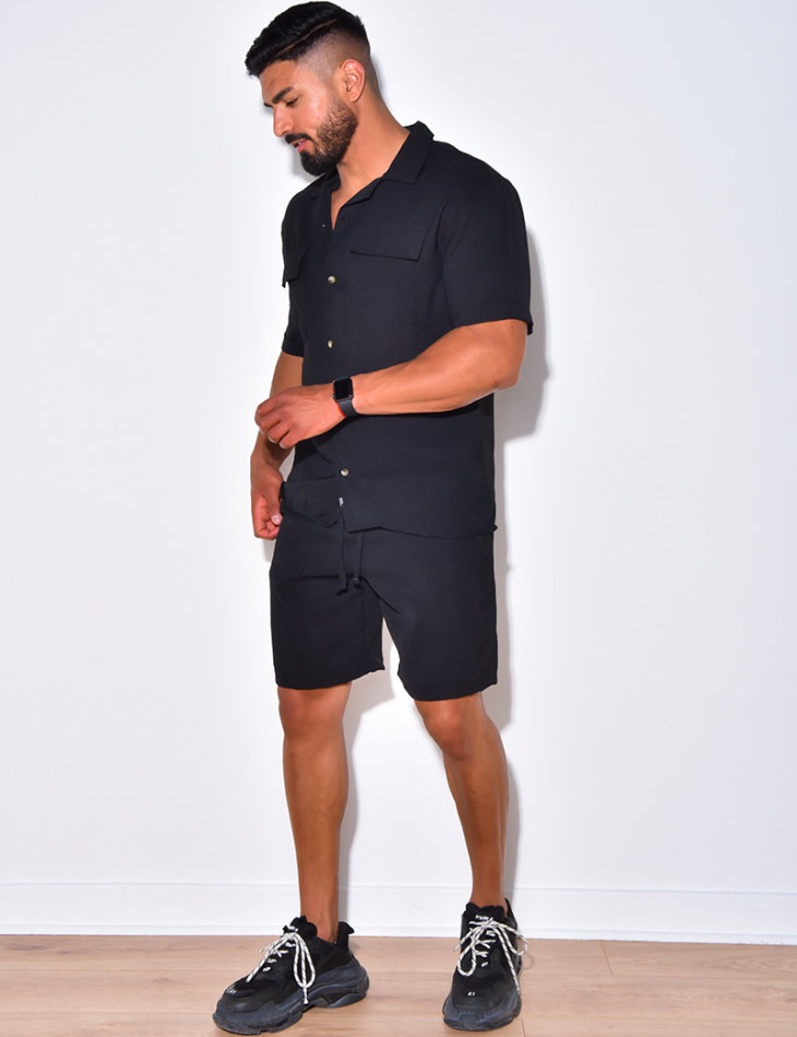 Short et chemise homme sale