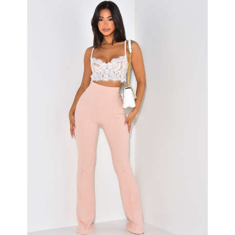 Pantalon de tailleur taille haute