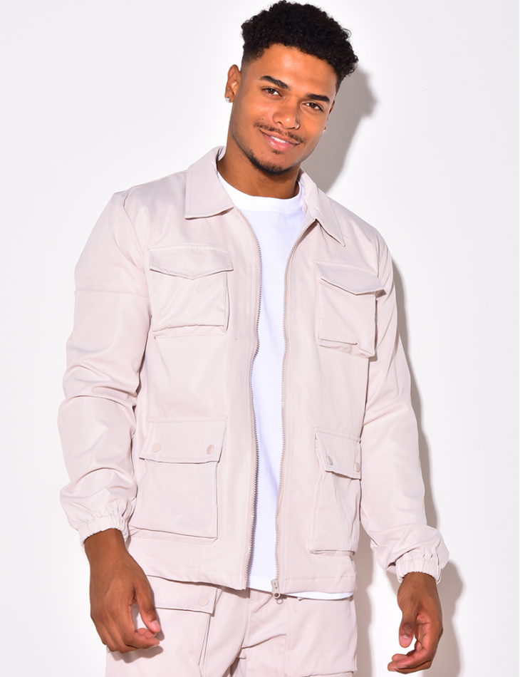 Cargo jacket mens best sale