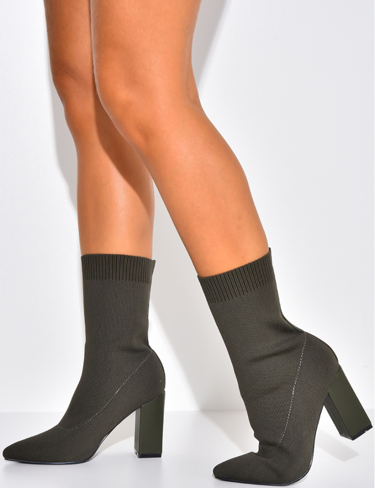 Bottines chaussettes a talons