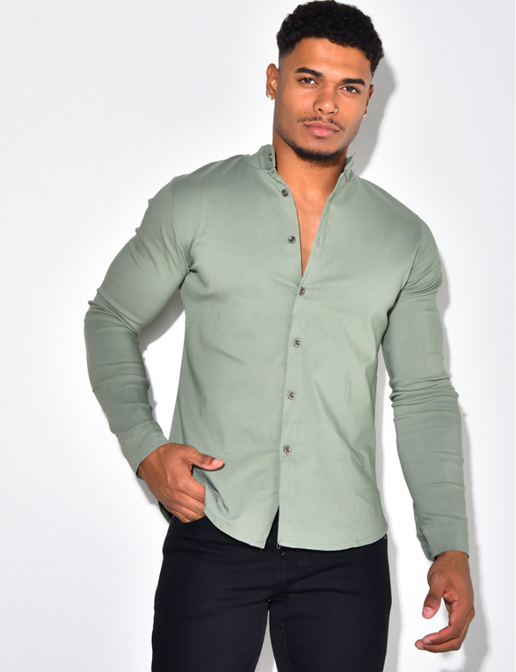 Chemise manches longues col rond