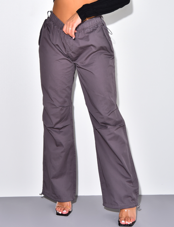 Pantalon large effet cargo