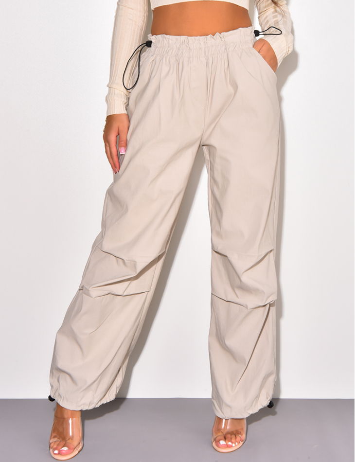 Pantalon large effet cargo