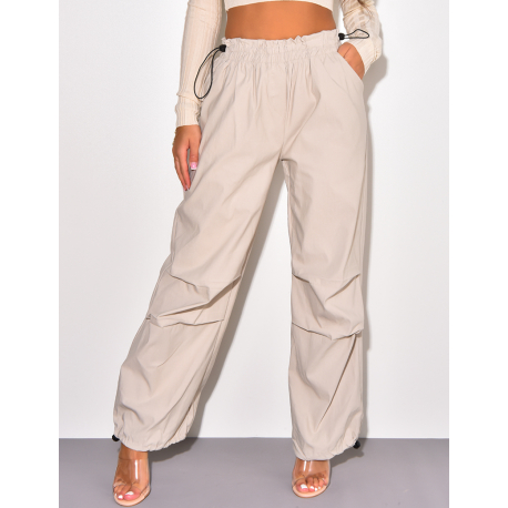 Pantalon large effet cargo