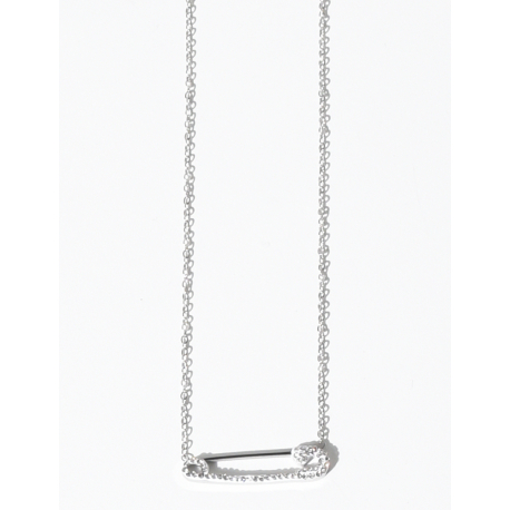 Collier avec trombone en strass