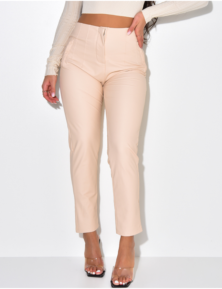 Pantalon en simili