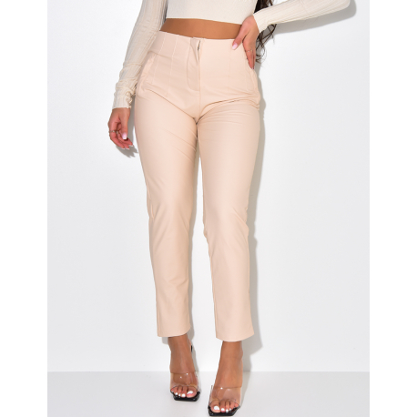 Pantalon en simili