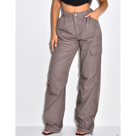 Pantalon cargo avec élastique