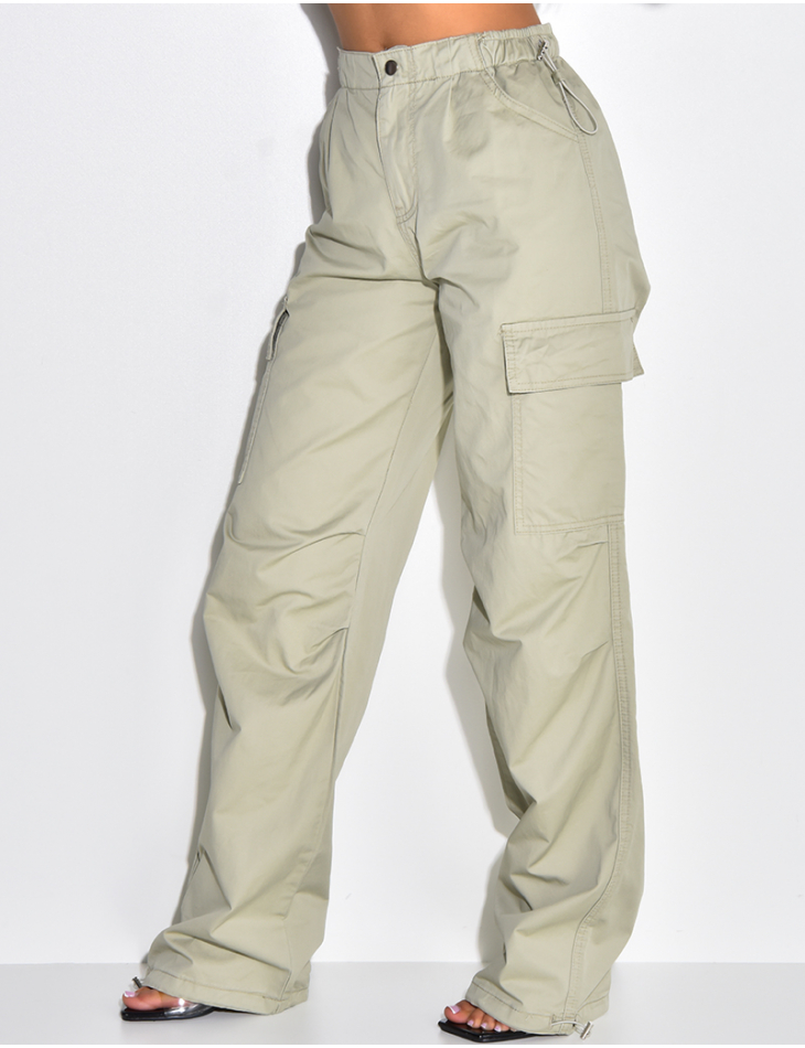 Pantalon cargo avec élastique