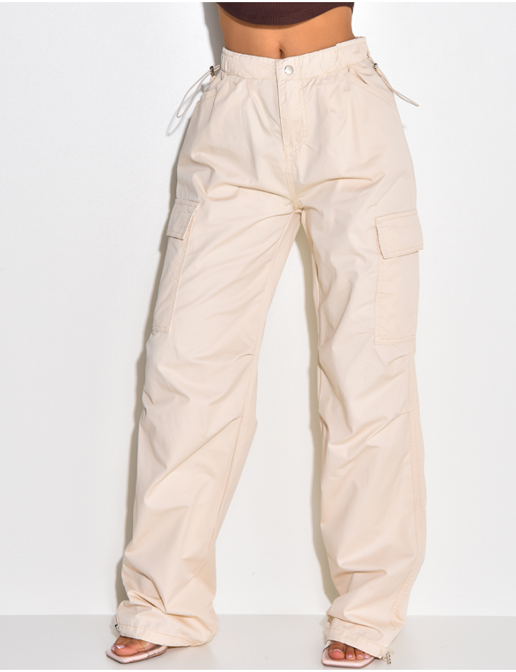 Pantalon cargo avec élastique