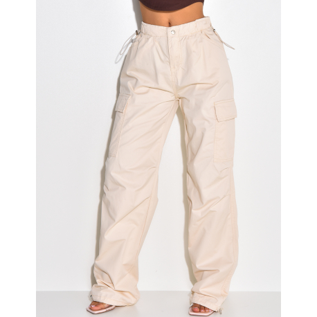 Pantalon cargo avec élastique