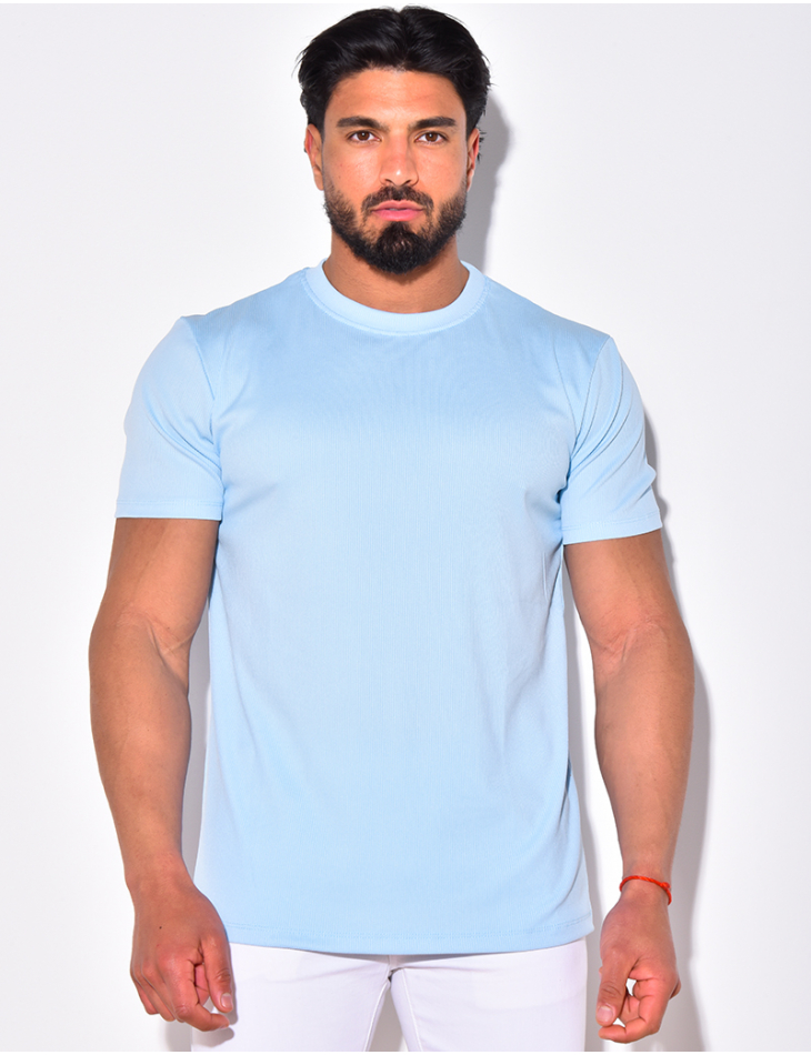 T-shirt homme côtelé