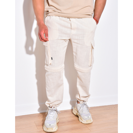 Pantalon cargo à zip