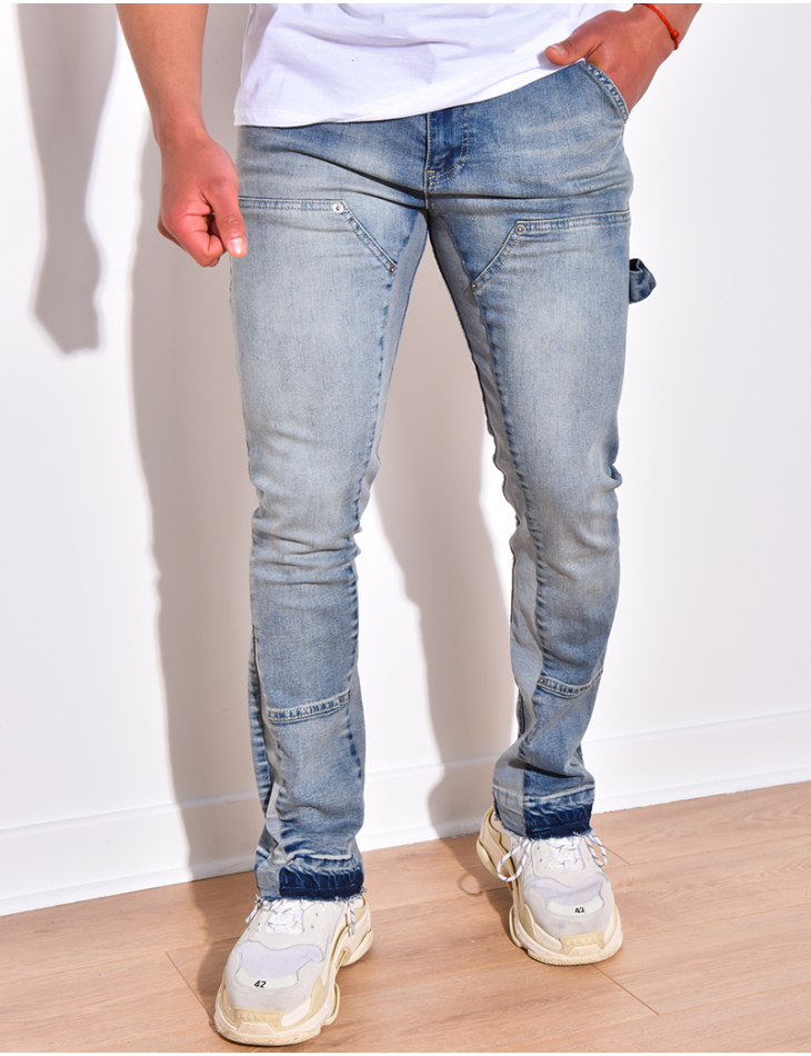 Jeans à poches délavé