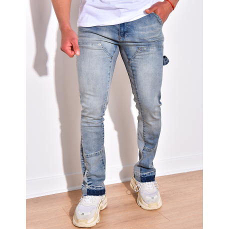 Jeans à poches délavé