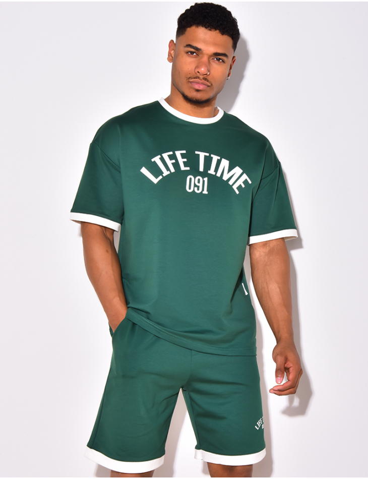 Ensemble short et t-shirt "Life time"