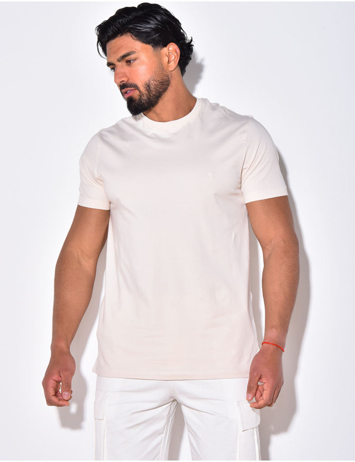 T-shirt basic brodé "B"