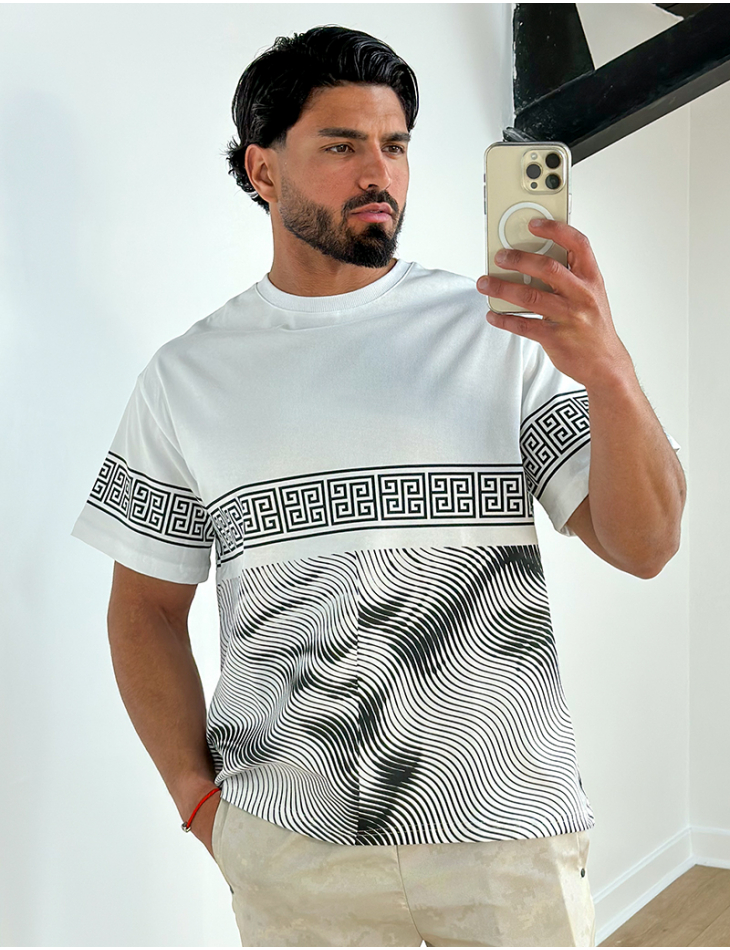 T-shirt à formes géométrique