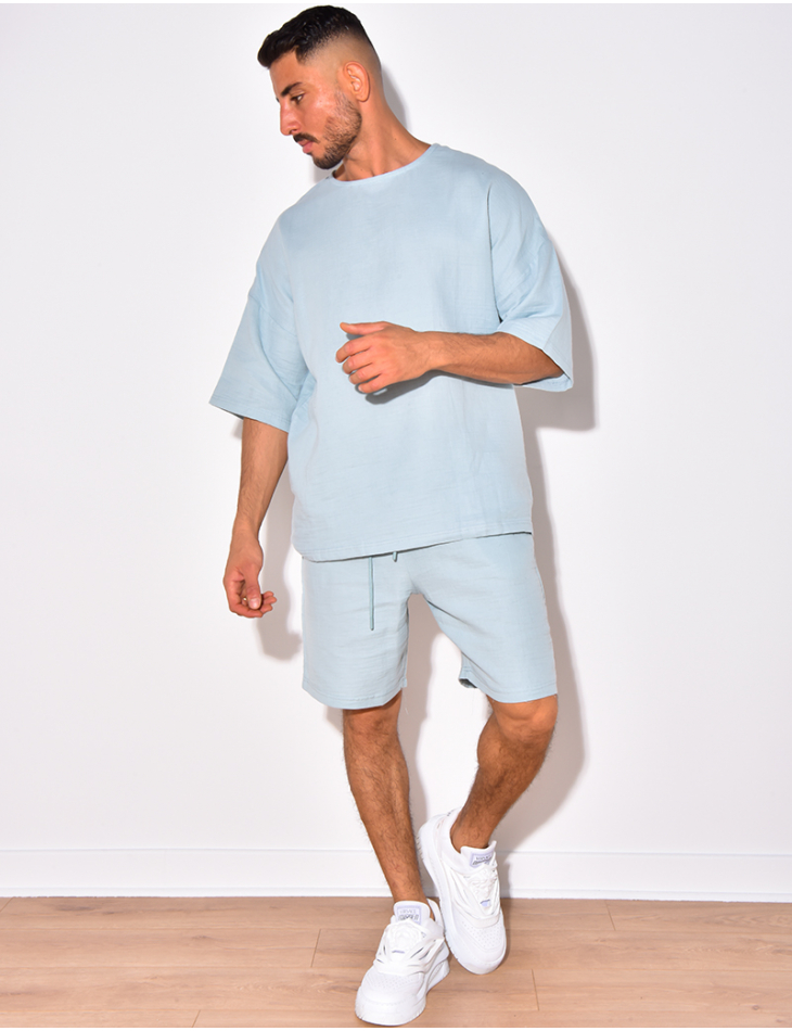 Oversized T shirt and shorts set