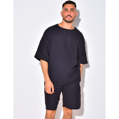 Ensemble short et t-shirt fin oversize