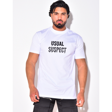 T-shirt "usual suspect" Mickey dans le dos