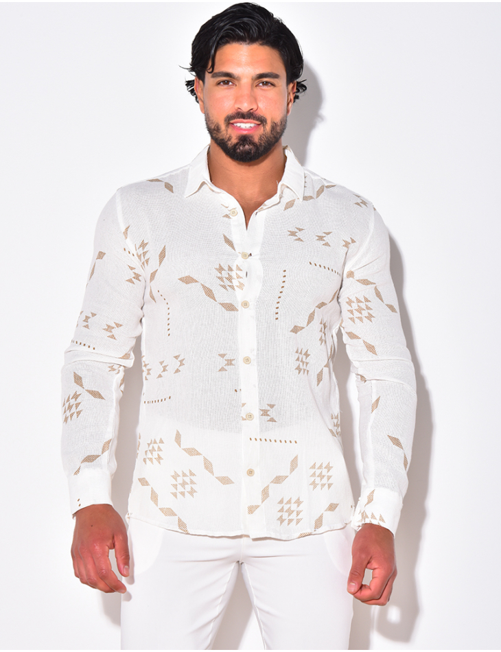 Chemise à motif aztéque 