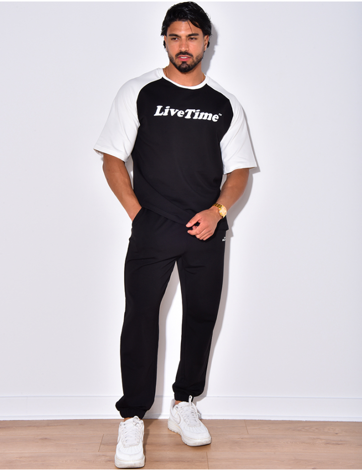 Ensemble t-shirt et pantalon " Life time"