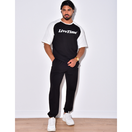 Ensemble t-shirt et pantalon " Life time"