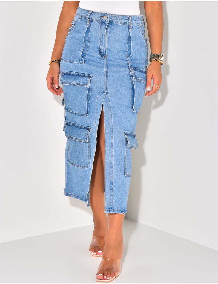 Jupe en denim sale