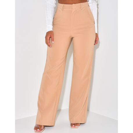 Pantalon de tailleur coupe droite