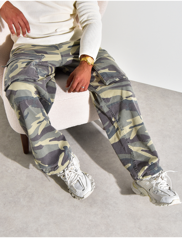 Pantalon a poches camouflage