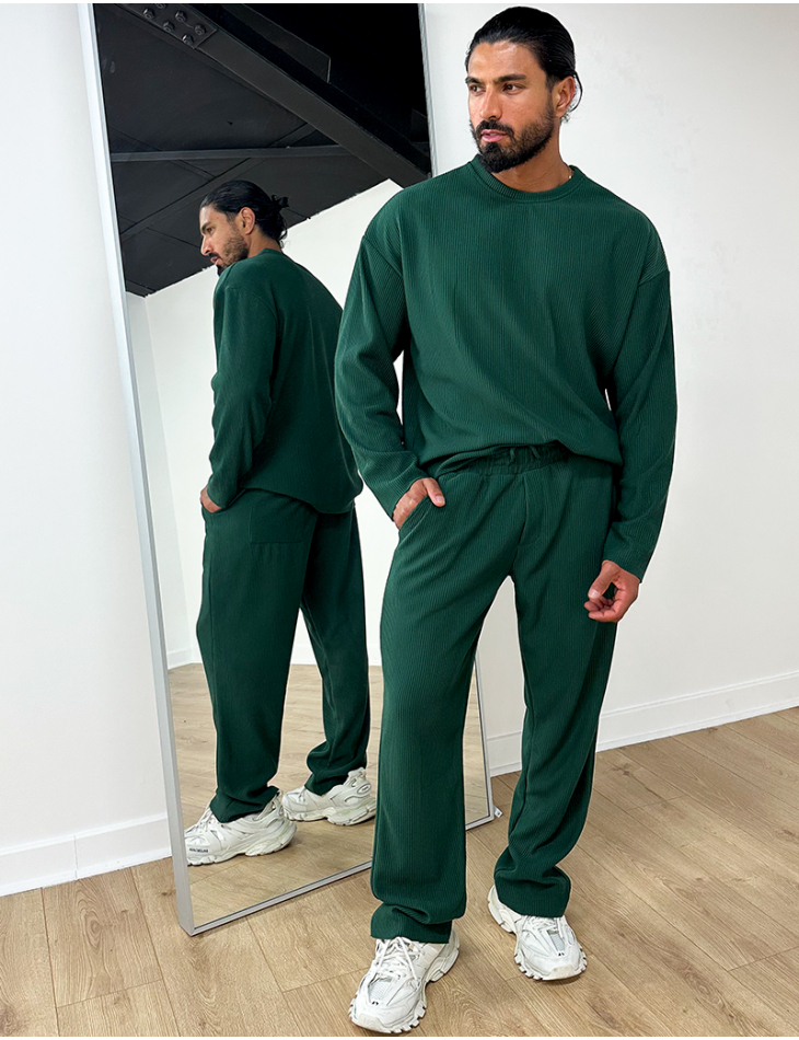 Ensemble côtelé pantalon et pull