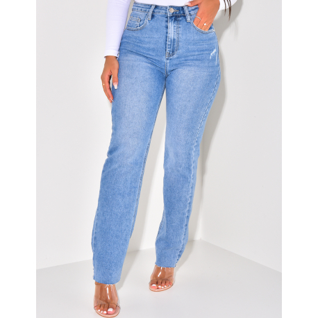   Ultra stretchy straight-leg jeans