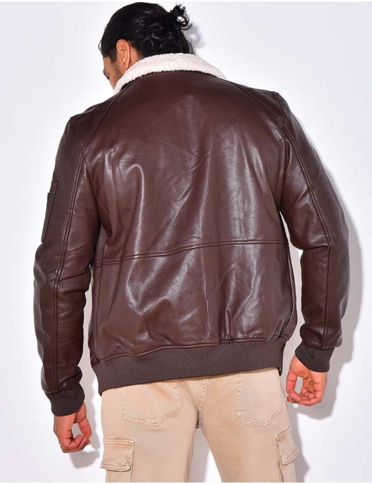 Blouson col en fourrure