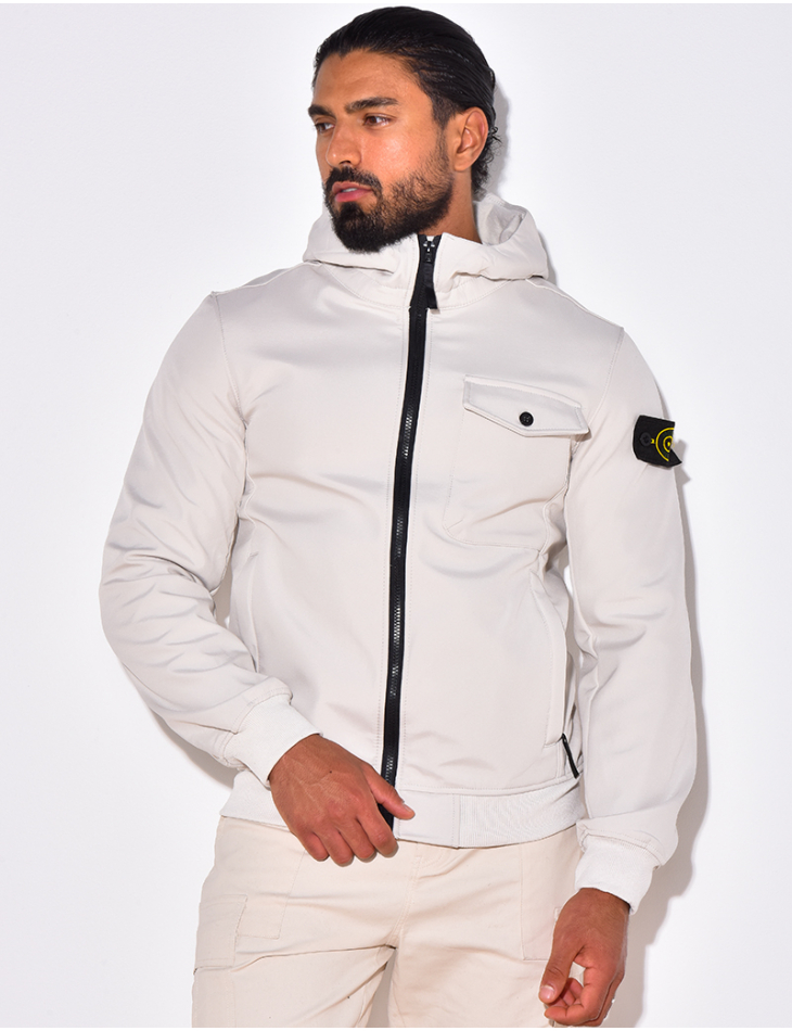 Slim hooded jacket