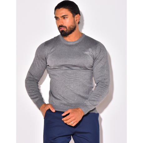 Pull fin col rond